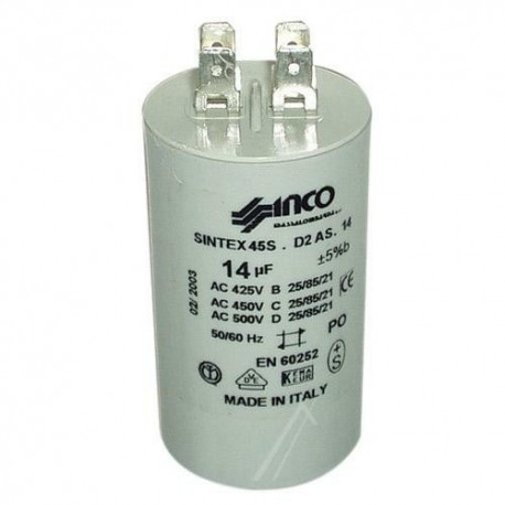 Condensator 14 uF 400/450 nepolarizat electrolitic